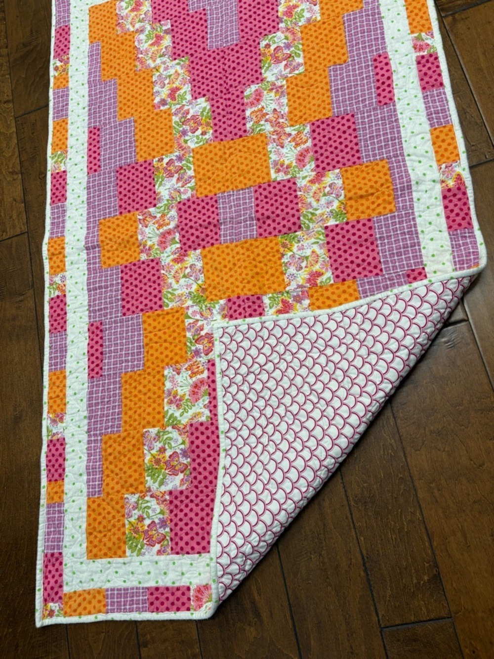 Hand Made Patchwork Quilted Blanket - Picture 3 of 5